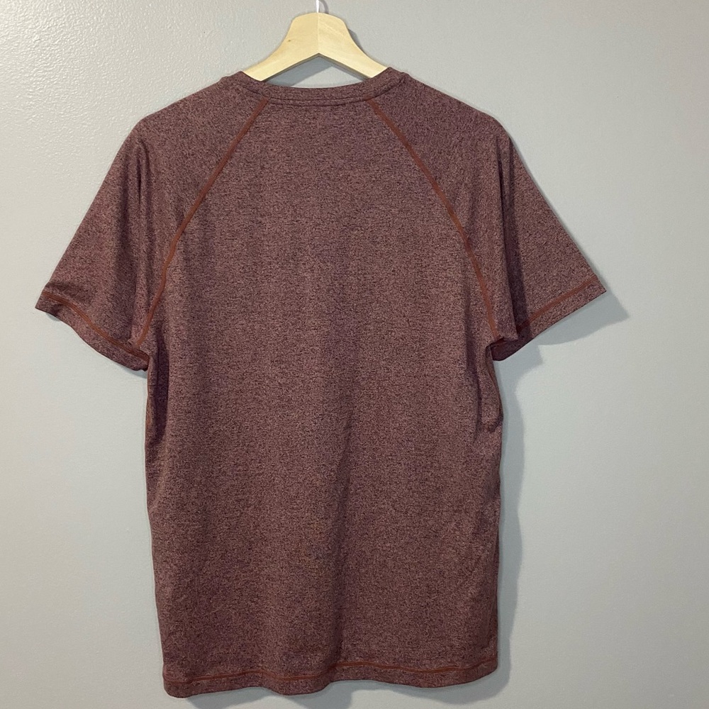 Men's Heathered Rust Performance T-Shirt - Picture 2 of 11